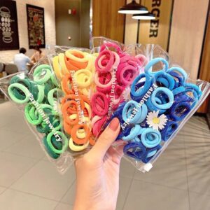 Kids Girls Sweet Candy Color Cute Simple Hair Rings