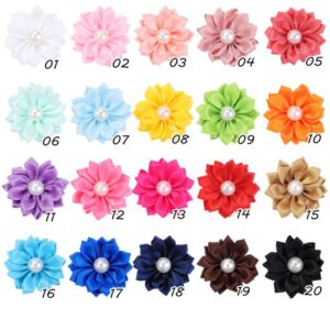 Kids Girls Fashion Cute Solid Color Pearl Floral Hair Rings