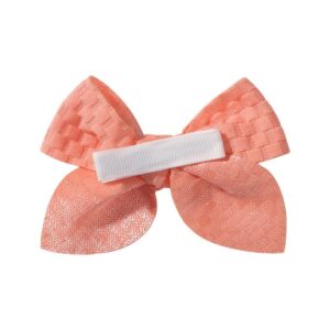 Kids Girls Fashion Cute Solid Color Playd Bow Hairpin