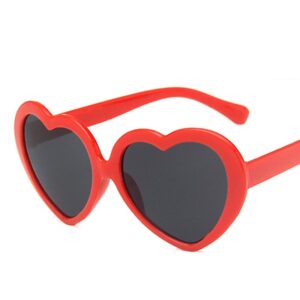 Kids Unisex Fashion Casual Cute Heart Frame Solid Color Sunglasses