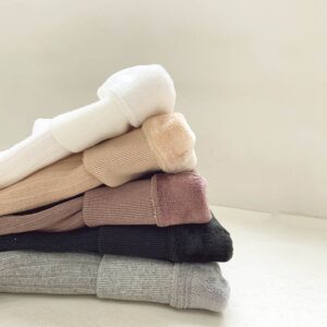 Kids Baby Toddler Girls Autumn Winter Fashion Casual Cute Solid Color Woollining Pantyhose Cotton Leggings Pants