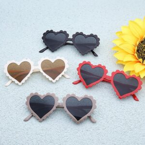 Kids Unisex Fashion Casual Candy Color Heart Shaped Sunglasses