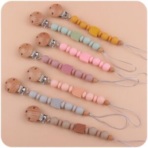 Children Newborn Baby Fashion Cartoon Rainbow Anti-Drop Pacifier Chains