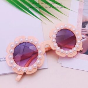 Girls Fashion Flower Shaped Frame Sunglasses