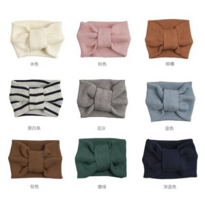 Baby Cute Solid Color Striped Cotton Warm Headband Accessories