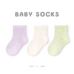 Toddlers Newborn Baby Fashion Boys Girls Casual Thin Socks 3pairs Set