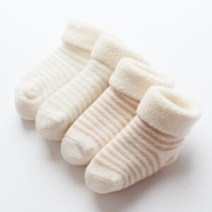 Toddlers Newborn Baby Fashion Boys Girls Casual Thickened Stripes Socks
