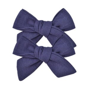 Children Kids Baby Fashion Girls Solid Color Bowknot Hair Clip Accessories