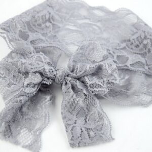 Children Kids Baby Fashion Girls Solid Color Bowknot Lace Headband Hair Accessories