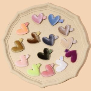Children Kids Baby Fashion Girls Velvet Heart Hair Clip Accessories