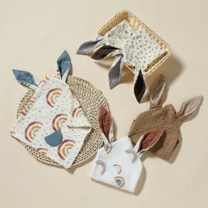 Toddlers Newborn Baby Fashion Sleeping Square Rabbit Ears Comfort Towel