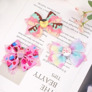Children Kids Baby Fashion Girls Cute Donut Cupcake Bowknot Hairpin Accessories