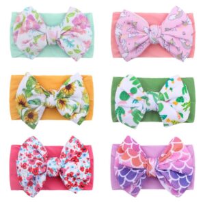 Children Kids Baby Fashion Girls Cute Print Bowknot Headband Accessories