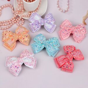 Children Kids Baby Fashion Girls Rhinestones Pearl Bow Hair Clip Hairband