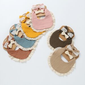 Toddlers Newborn Baby Fashion Solid Color Bib Burp Cloth