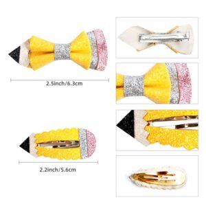 Children Kids Baby Fashion Girls Back To School Cute Pencil Bowknot Hairpin Accessories