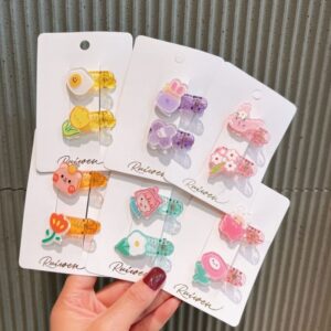 Children Kids Baby Fashion Girls Cartoon Floral Rabbit Hairclip Hair Accessories Set