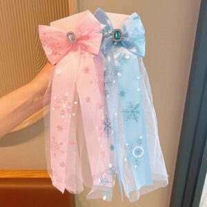 Children Kids Baby Fashion Girls Ribbon Bowknot Hairpin Hair Accessories