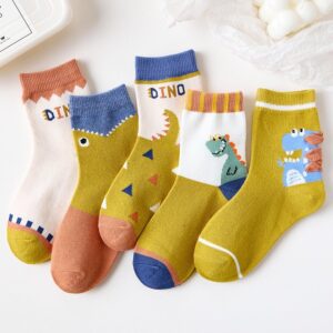 Children Kids Baby Fashion Boys Dinosaur Breathable Socks