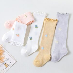 Toddlers Newborn Baby Fashion Girls Flower Lace Over-The-Knee Socks