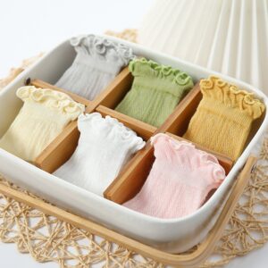 Toddlers Newborn Baby Fashion Girls Solid Color Lace Socks