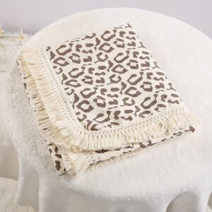 Baby Floral Swaddle Blanket Cotton Muslin Sqaddles With Tassels (80*65cm)
