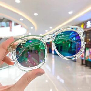 Children Kids Baby Fashion Retro Round Frame Sunscreen Sunglasses