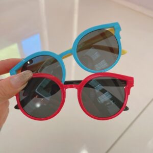 Children Kids Baby Fashion Cute Round Frame Sunscreen Sunglasses