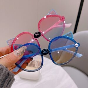 Children Kids Baby Fashion Cartoon Ear Sunshade Sunglasses