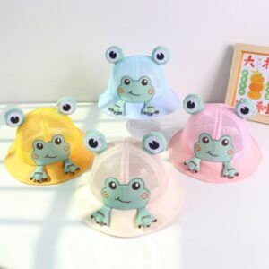 Children Kids Baby Fashion Girls Boys Cartoon Frog Mesh Sun Hat