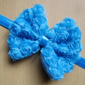 Children Kids Baby Fashion Girls Solid Color Lace Flower Bowknot Headband