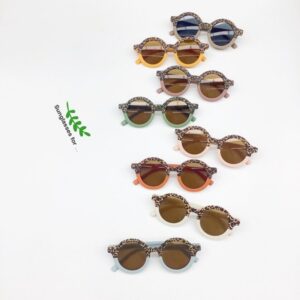 Children Kids Baby Fashion Round Frame Matching Color Sunglasses