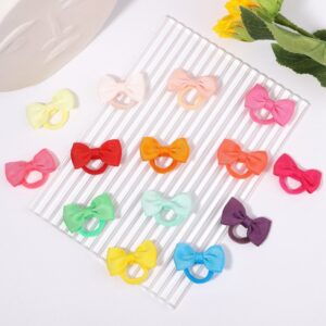 Children Kids Baby Fashion Girls Candy Color Bowknot Hair Rope Accessories
