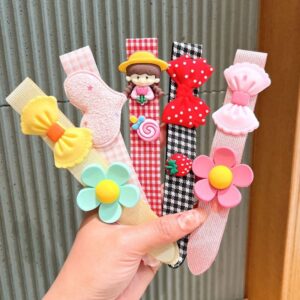 Children Kids Baby Fashion Girls Cartoon Hair Stickers Hair Accessories