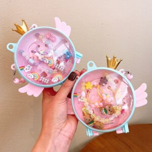 Children Kids Baby Fashion Girls Cartoon Hair Accessories Necklace Set