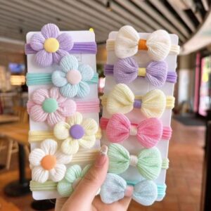 Children Kids Baby Fashion Girls Floral Bow Rubber Band Hair Accessories