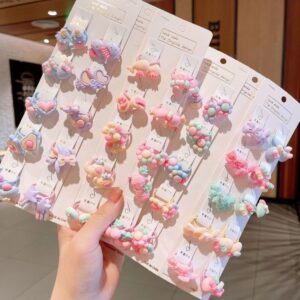 Children Kids Baby Fashion Girls Cartoon Candy Color Hair Ring Hair Accessories