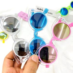 Children Kids Baby Fashion Girls Boys Colorful Round Shape Sunglasses