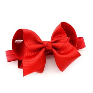 Children Kids Baby Fashion Girls Solid Color Bowknot Headband