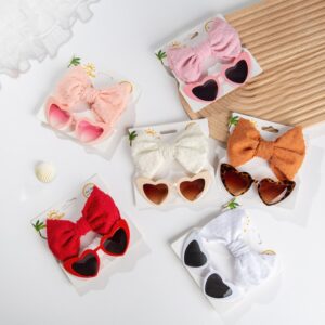 Children Kids Baby Fashion Girls Heart Shape Sunglasses And Headband Set