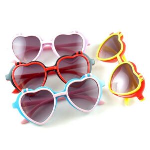Children Kids Baby Fashion Girls Boys Heart Frame Flip Sunglasses