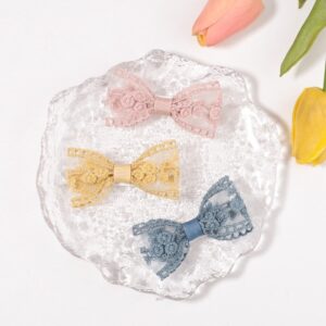 Children Kids Baby Fashion Girls Lace Bow Hair Clip