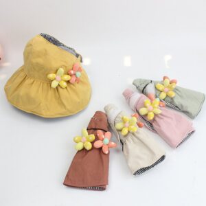 Children Kids Baby Fashion Girls Cartoon Flower Sunscreen Hat