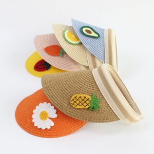 Children Kids Baby Fashion Girls Boys Parent-Child Sunscreen Woven Straw Hat
