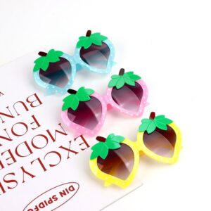 Children Kids Baby Fashion Girls Boys Cartoon Strawberry Shape Sunglasses
