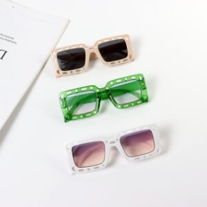 Children Kids Baby Fashion Girls Boys Square Frame Hollow Sunglasses