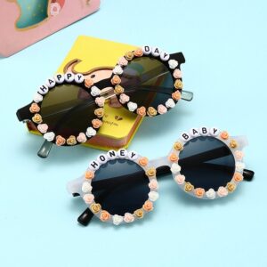 Children Kids Baby Fashion Girls Boys Colorful Floral Glasses Sunglasses