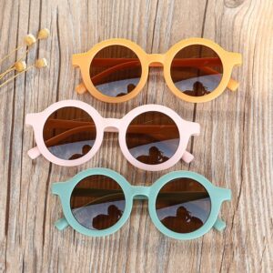 Children Kids Baby Fashion Girls Boys Retro Frosted Glasses Sunglasses