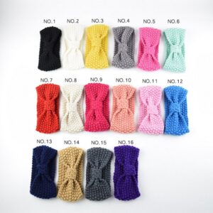 Children Kids Baby Fashion Girls Solid Color Knot Knitted Headband