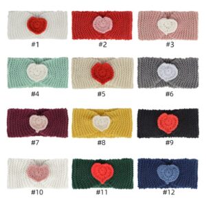 Children Kids Baby Fashion Girls Heart Knitting Headband